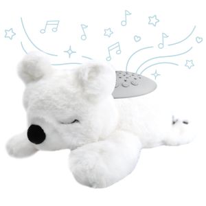 PureBaby Sound Sleepers Portable Baby Sound Machine & Star Projector - Plush Sleep Aid for Baby and Toddlers, Night Light Display, 10 Lullabies, White Noise, and Heartbeat Sounds (Polar Bear)"