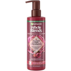 Garnier Whole Blends Color Protecting Conditioner with Red Rose Extract, 12 fl oz"