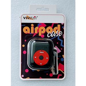 Vivitar AirPod Case with Clip Retro iPod Design Easy to Clean Non Slip Material