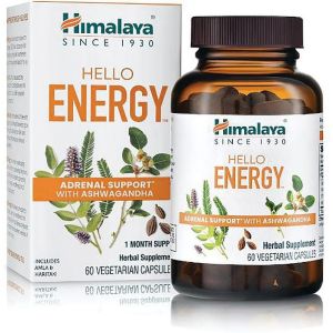 Himalaya Hello Energy with Ashwagandha & Amla, for Daily Energy Support, Caffeine Free, 60 Capsules"