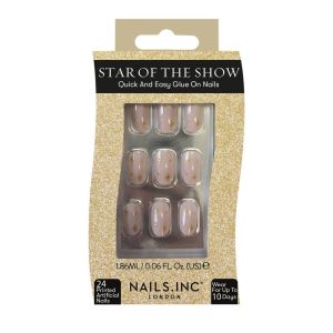 Nails Inc. Fake Nails - Star of the Show Gold Star - 24ct