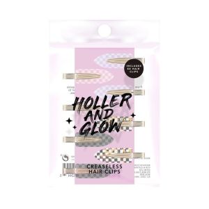 Holler and Glow Creaseless Hair Clips - Gold - 8ct