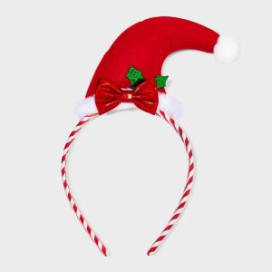 Christmas Novelty Santa Hat Headband - Red