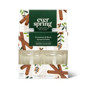 Cinnamon & Birch Electric Scented Oil Air Freshener - 2ct - Everspring™