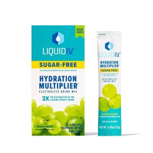 Liquid I.V. Sugar Free Hydration Multiplier Vegan Powder Electrolyte Supplements - Green Grape - 0.45oz/10ct