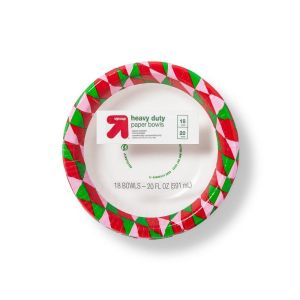 Holiday Disposable Dinnerware Bowl - Enterprise Geo - 20oz/18ct - up & up™