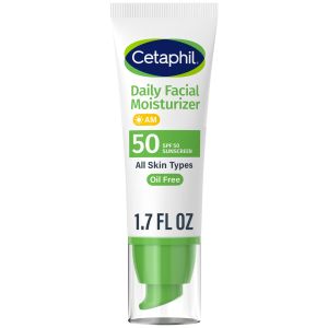 Cetaphil Daily Facial Moisturizer Broad Spectrum SPF50, Fragrance Free, 1.7 oz"