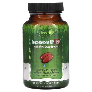 Irwin Naturals Testosterone UP Red with Nitric Oxide Booster, 32 Liquid Soft-Gels"