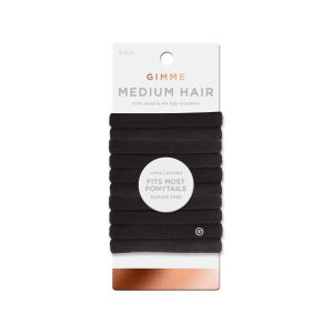 Gimme Beauty Medium Hair Bands 12ct Black