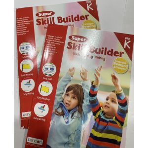 Lot of 2 - Super Skill Builder Workbook Pre-K - Math Reading & Writing - NEW