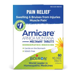 Boiron Arnicare Tablets, Homeopathic Medicine for Pain Relief, Swelling & Bruises from Injuries, Muscle Pain, 60 Meltaway Tablets"