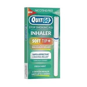 QuitGo, Fresh Mint, Soft Tip Inhaler, Nicorette Alternative & Quit Smoking Aid 1Pk"