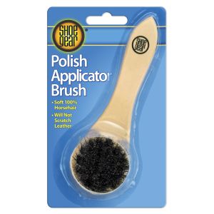 Shoe Gear Men's Polish Applicator Brush, Brown, Wooden"