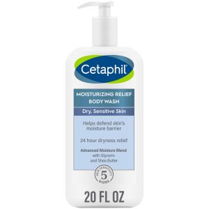 Cetaphil Daily Use Moisturizing Relief Body Wash, Unscented, 20 fl oz"