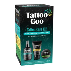 Tattoo Goo Tattoo Care Kit with Antimicrobial Soap, Tattoo Balm & Tattoo Lotion"