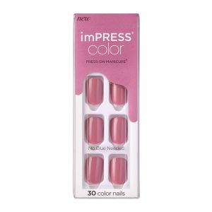 KISS imPRESS Color Press-on Manicure, Petal Pink, Short"