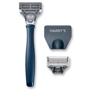 Harry's 5-Blade Men's Razor - 1 Razor Handle + 2 Razor Blade Refills - Ocean Blue