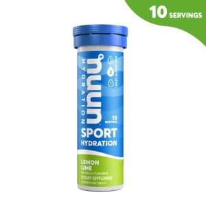 Nuun Sport Electrolyte Tablets for Proactive Hydration, Lemon Lime, 10 Count Tube"