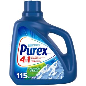 Purex Liquid Laundry Detergent, Mountain Breeze, 150 Fluid Ounces, 115 Loads"