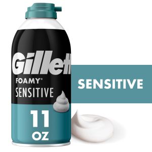 Gillette Foamy Sensitive Shave Foam For Men, Sensitive Skin, 11 oz"