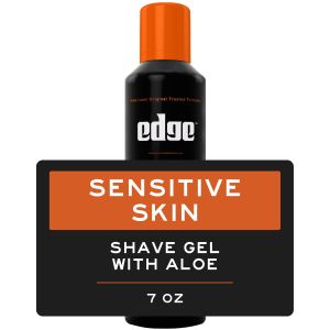 Edge Sensitive Skin Mens Shave Gel with Aloe, Unscented, 7 oz"