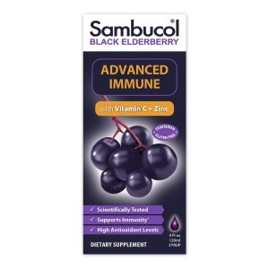 Sambucol Black Elderberry Advanced Immune Support Syrup with Vitamin C and Zinc  - 4 oz