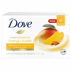 4 pack Dove Glowing Bar Soap 3.75oz w/Mango Butter & Almond Butter