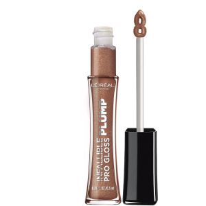 L'Oreal Paris Infallible Pro Gloss Plump Lip Gloss with Hyaluronic Acid, Sunlit Shimmer"