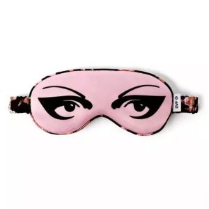 Diane Von Furstenberg x Target Sleep Mask with pink and leopard Pattern