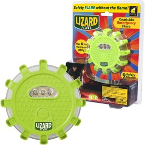 Lizard Flare 360° Roadside Emergency LED Safety Flare, 15 LED Lights with 9 Safety Modes, Green"