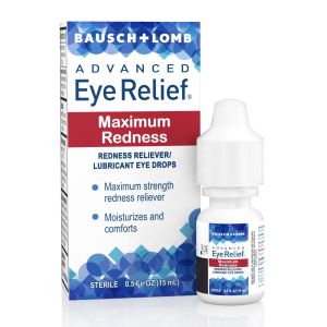 Bausch & Lomb Advanced Eye Relief Maximum Relief Lubricant/Redness Reliever Eye Drops, .5 oz"