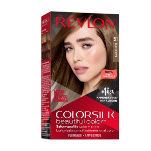 Revlon Colorsilk Beautiful Color Long Lasting Permanent Hair Color, 051 Light Brown"