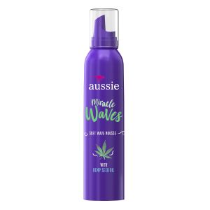 Aussie Miracle Waves Soft Wave Mousse with Hemp Seed Oil, Paraben Free, Sulfate Free, Unisex 6 oz."