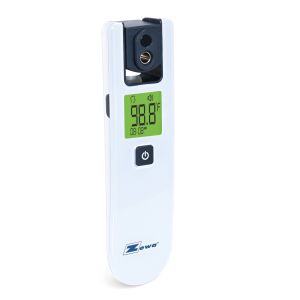 Zewa 4-Way Rotating Infrared Thermometer | Forehead Non-Touch Technology | Fast 1-Second Reading | Distance Detection | LCD 3-Color Display | Memory Recall | Measures Person & Objects