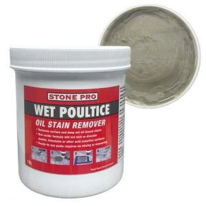 Stone Pro Wet Poultice Oil Stain Remover for Pulling Oil & Water Borne Stains Out of Natural Stone Surfaces (1 Lbs.)