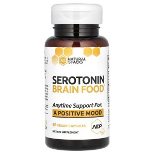 Natural Stacks Serotonin Brain Food, 60 Vegan Capsules"