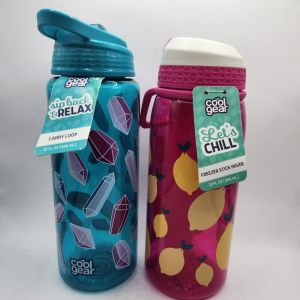 Mixed Lot of 2 Cool Gear Water Bottles (Sip Back and Relax & Let's Chill)