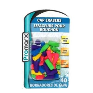 Promarx 2324288 Eraser Caps Assorted Color - 40 Count - Case of 48