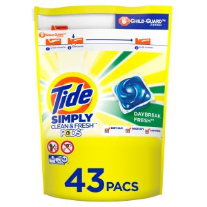 Tide 43-Count Simply PODS +Oxi Daybreak Fresh Liquid Laundry Detergent Pacs