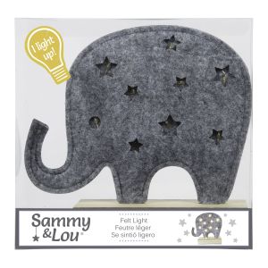 Sammy & Lou Elephant Shaped Felt Light