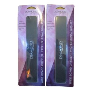 Diamond Cosmetics Wide Board Grinder Nail File, Coarse & Medium Grit, 2 CT