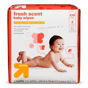 Fresh & Clean Scented Baby Wipes - 3pk/216ct - up & up™