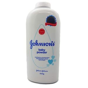 Johnson's Baby Powder 500gr/17.6oz Regular, pH balanced and hypoallergenic, helps absorb excess moisture and is cornstarch free."