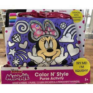 Disney Jr Minnie Mouse ~Color N Style Fashion Purse ~ Kid's Activity ~Tara Toys