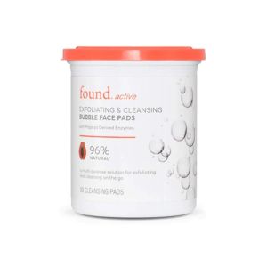 Found Active Exfoliating And Cleansing Bubble Face Pads With Papaya 30 Count