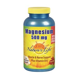 Natures Life Magnesium | 500mg Magnesium for Bone & Muscle Health | Supplement to Support Stress Relief, Sleep, Heart Health, Nerves, Muscles, and Metabolism* | 275 Vegetarian Capsules"