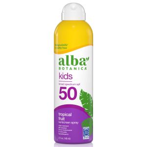 Alba Botanica Kids Sunscreen Spray SPF 50, Tropical Fruit, 5 fl oz"