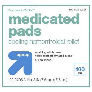 Medicated Hemorrhoidal Pads - 100ct - up & up