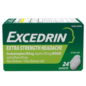 Excedrin Extra Strength Pain Reliever and Headache Medicine Caplets, 24 Count"