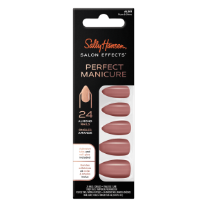 Sally Hansen Perfect Manicure Press on Nail Kit, Almond, Rose & Shine, 24pcs"